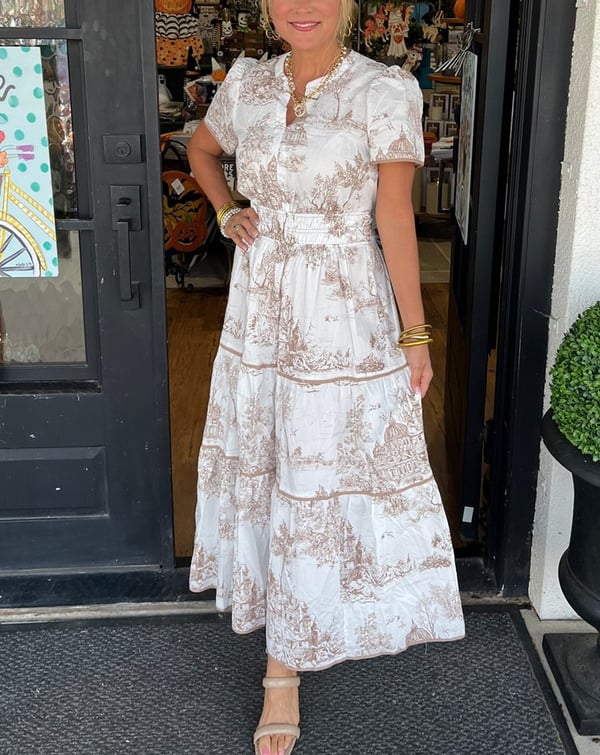 Viviane - Maxikleid mit klassischem Print