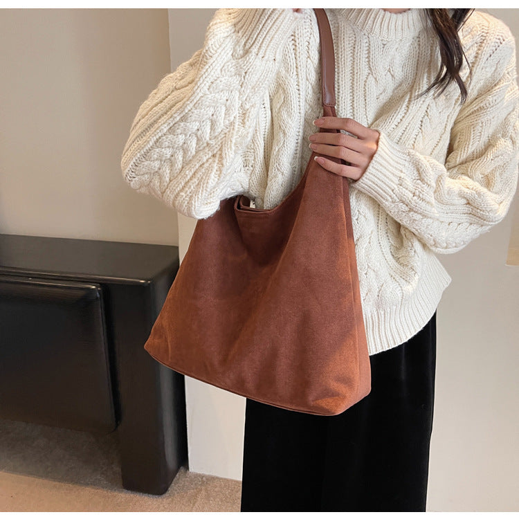 Suede Tote Tasche