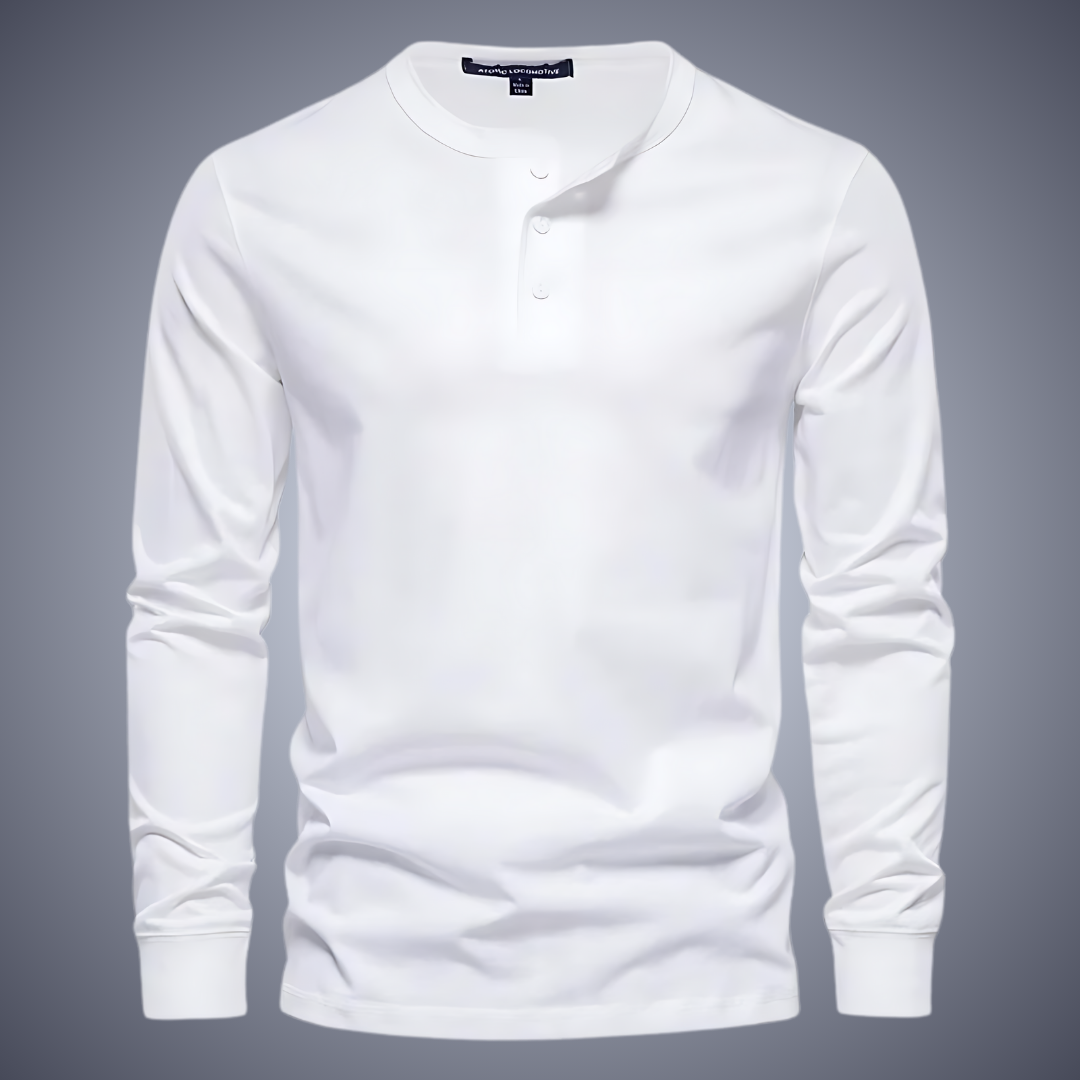 Marvin - Modernes Henley-Langarmshirt