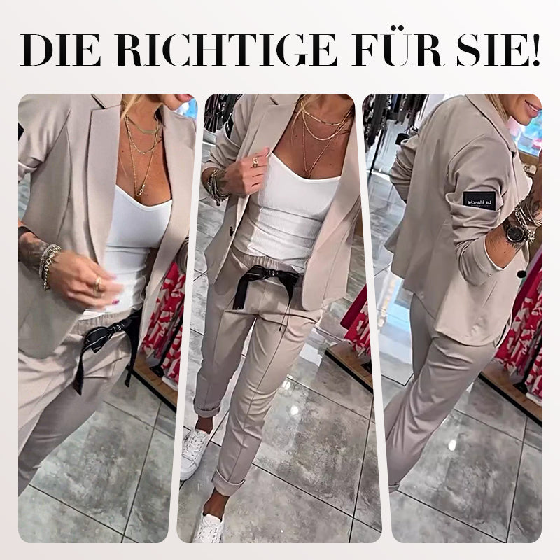 Claire | 2-teiliges Set aus lässiger Anzugjacke und Hose für Damen