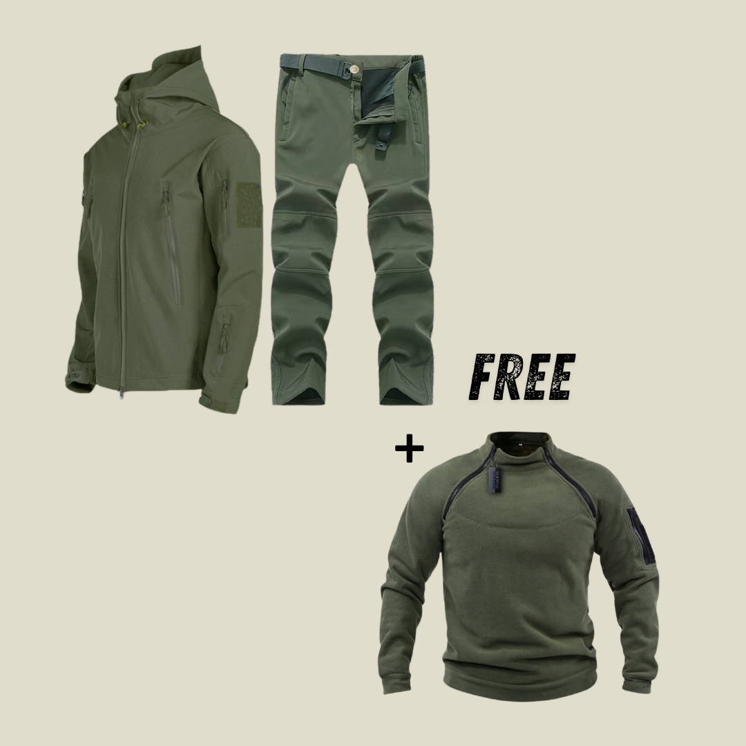 Jonas™ | Militärischer wasserdichte Jacke und Hose + kostenloser Fleece-Pullover