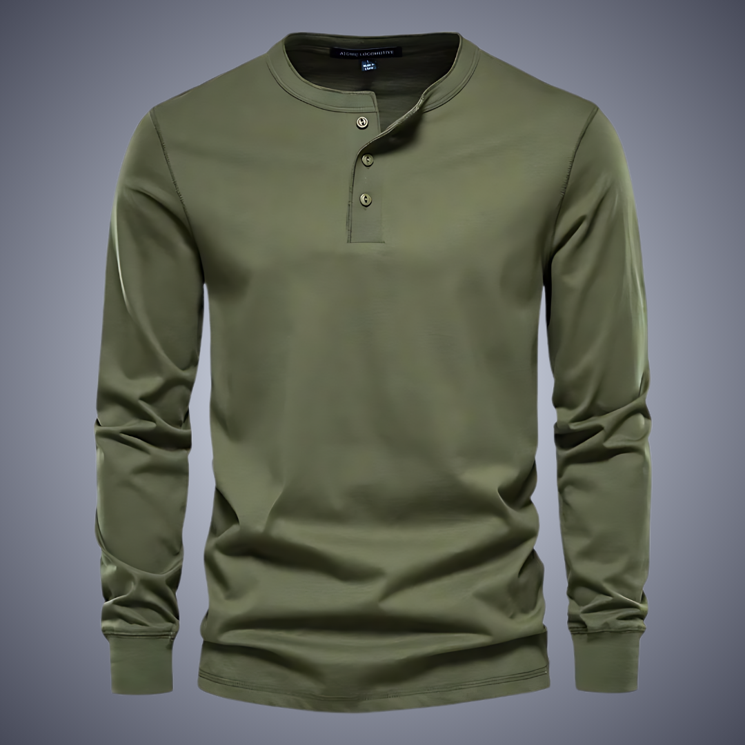 Marvin - Modernes Henley-Langarmshirt