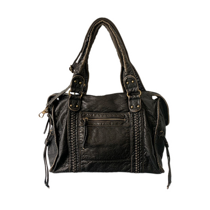 Retro Faux Leder Tote Tasche