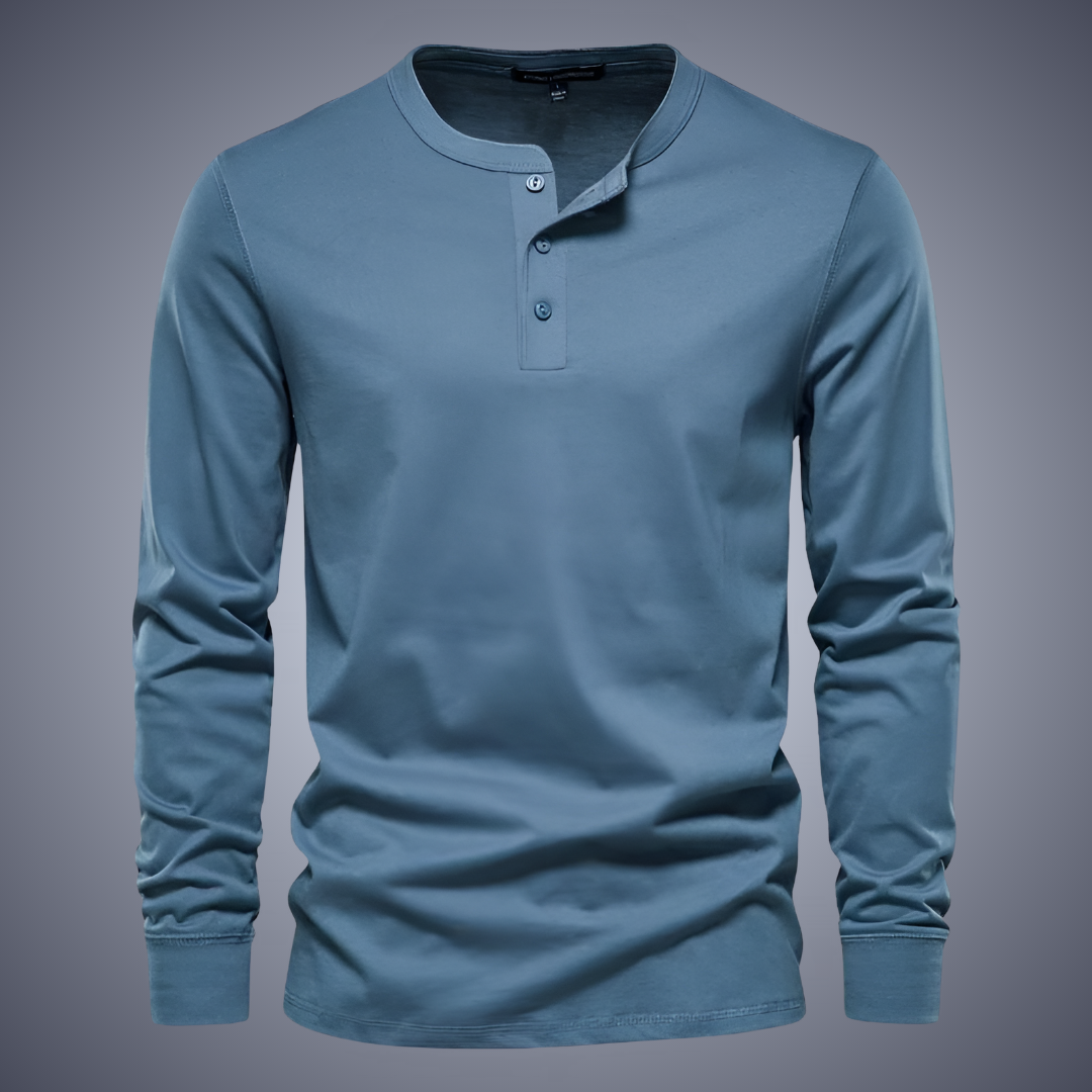 Marvin - Modernes Henley-Langarmshirt