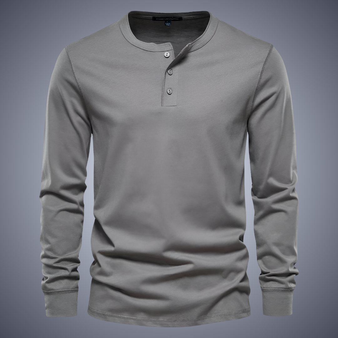 Marvin - Modernes Henley-Langarmshirt