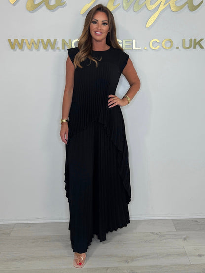 Nolana - Midi-Oberteil und Hose mit weitem Bein und elastischer Taille