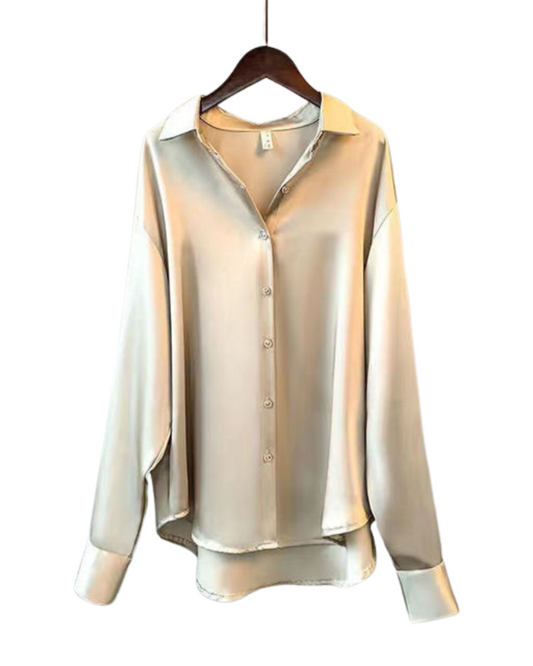 EDEN I SATIN LANGARMHEMD