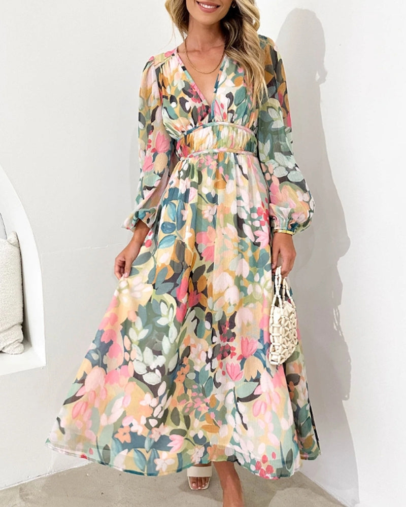 LIESEL I BLUMEN LANGARMKLEID