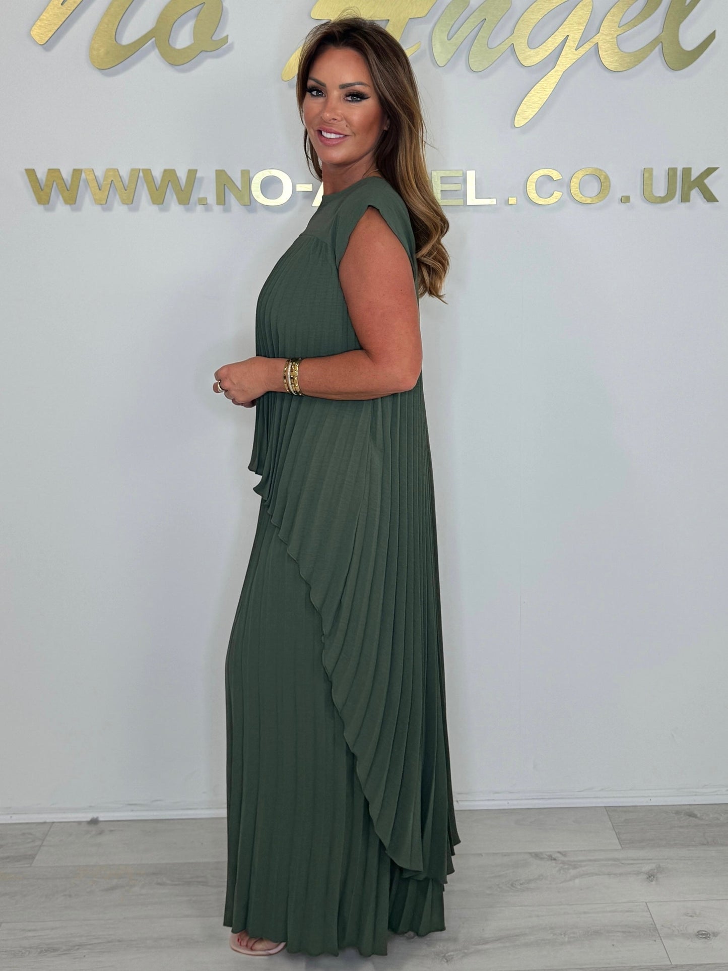 Nolana - Midi-Oberteil und Hose mit weitem Bein und elastischer Taille