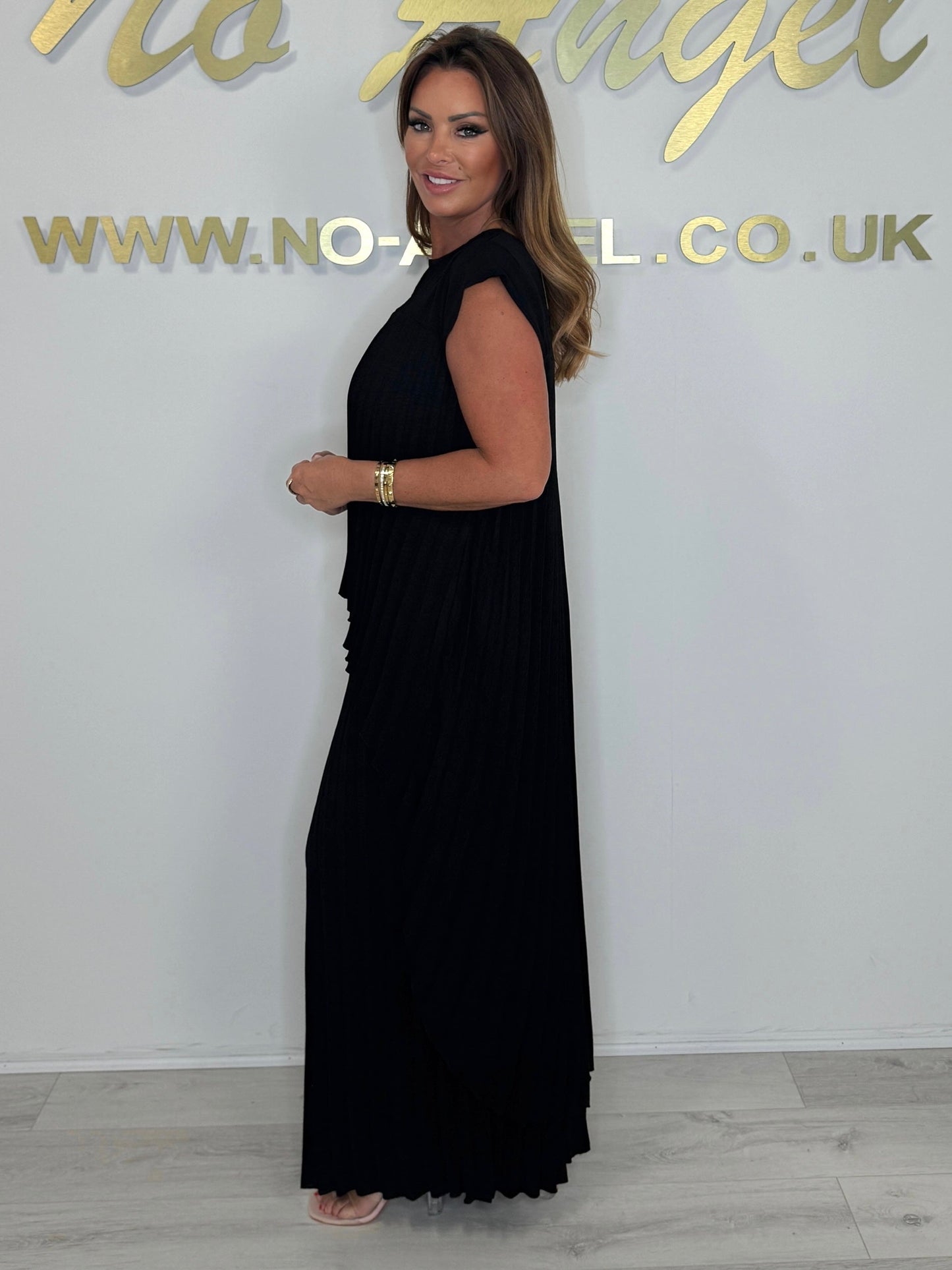 Nolana - Midi-Oberteil und Hose mit weitem Bein und elastischer Taille