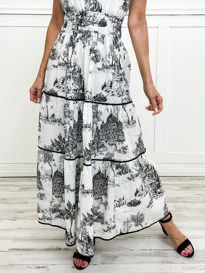 Viviane - Maxikleid mit klassischem Print