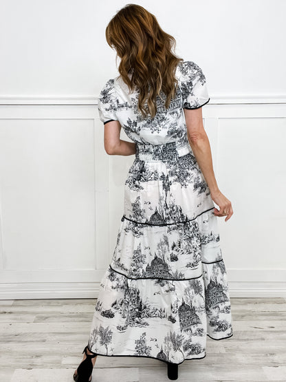 Viviane - Maxikleid mit klassischem Print