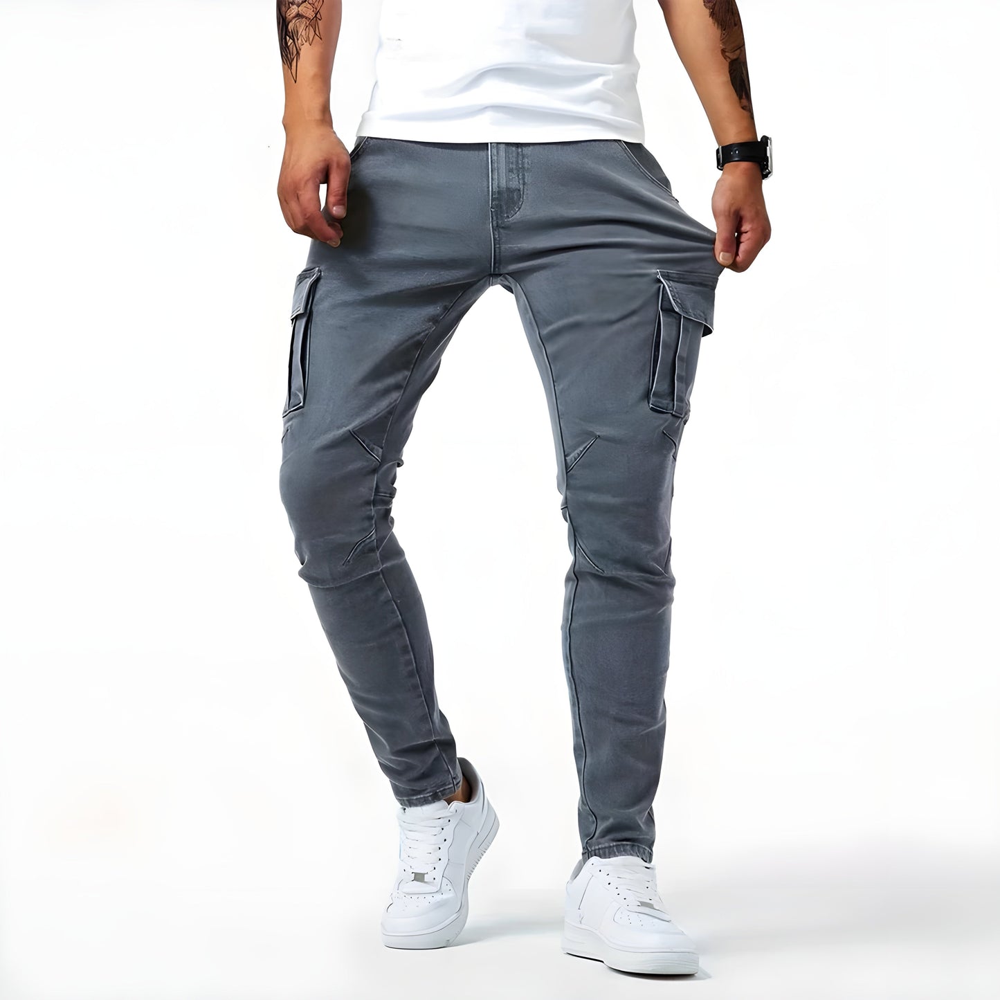 Kartosz –  Elastischem Denim Cargo Hose