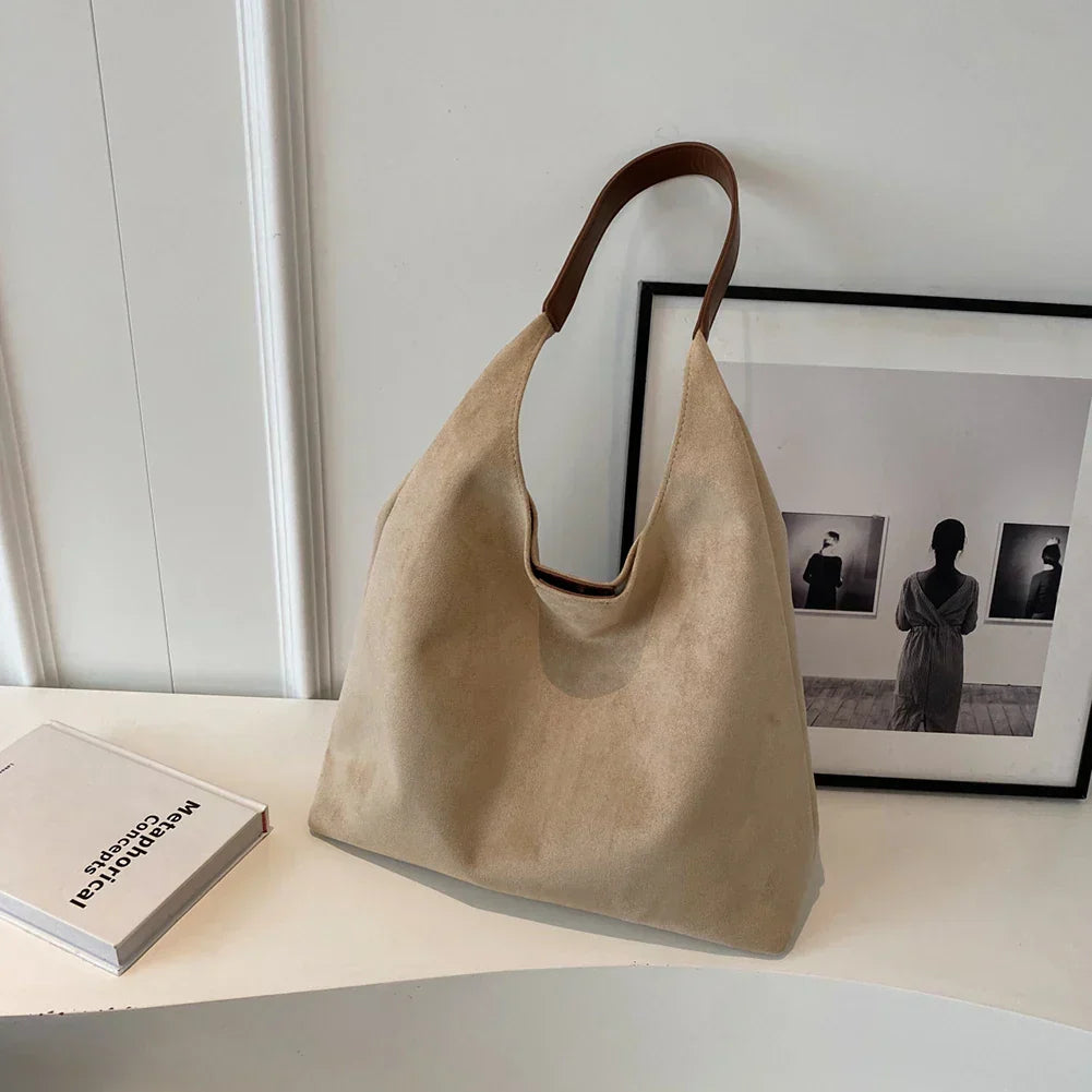 Suede Tote Tasche