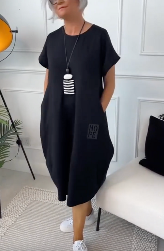 Roberta | Luftiges Sommerkleid mit Rundhalsausschnitt